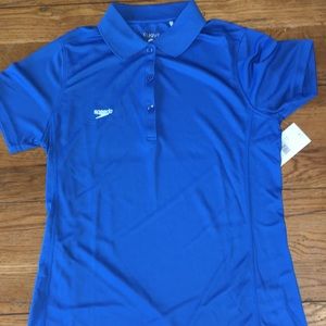 NWT Blue Women’s Fit Speedo Coaching Polo Shirt